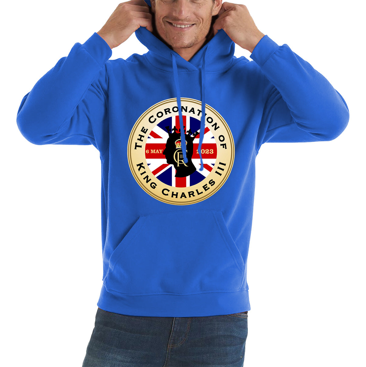 The Coronation Of King Charles III 6th May 2023 CR III Royal Crown United Kingdom Flag Unisex Hoodie