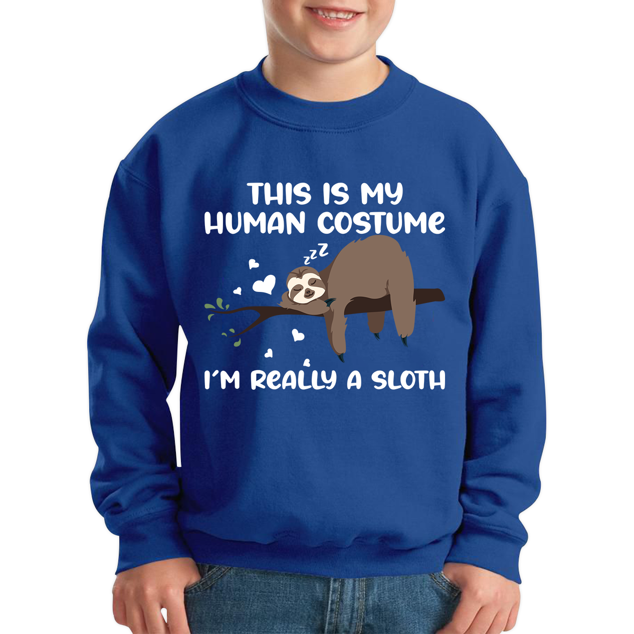 This Is My Human Costume I Am Really A Sloth Funny Jumper