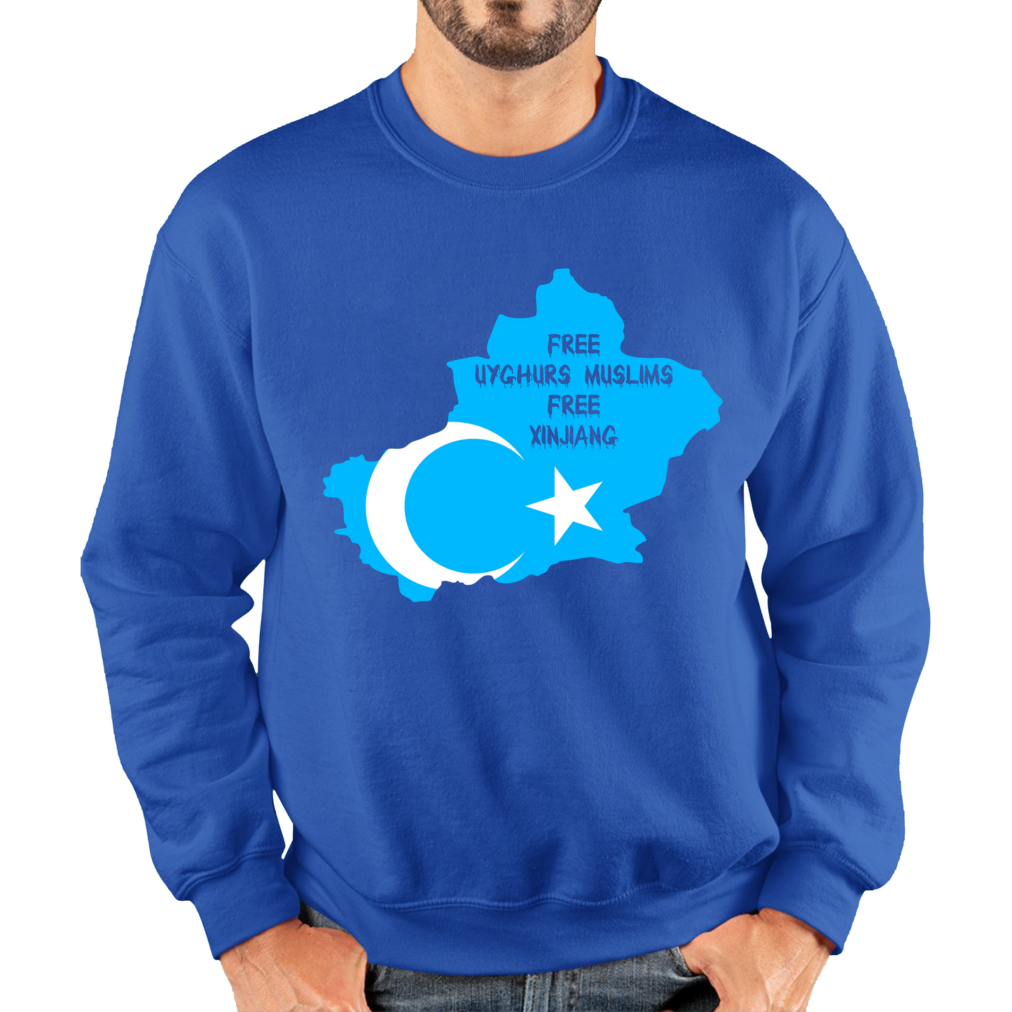 Free Uyghurs Muslims Free Xinjiang Freedom For Uyghurs Turkestan Sweatshirt