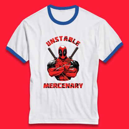 The Unstable Mercenary Funny Deadpool Marvel Deadpool Marvel Comics Superhero Fictional Character Ringer T Shirt