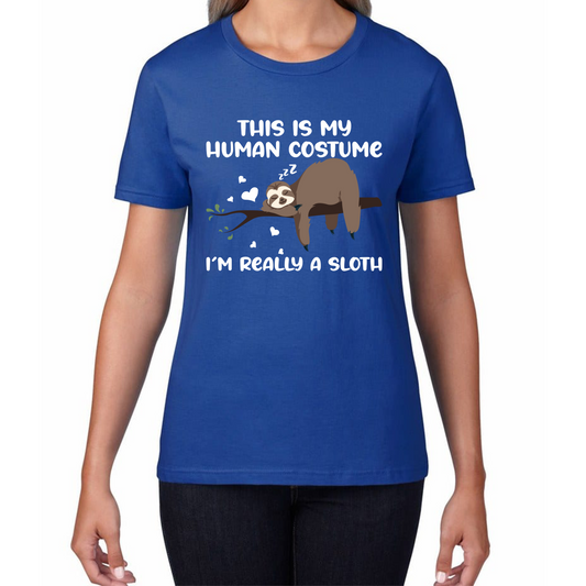 This Is My Human Costume I Am Really A Sloth Funny T Shirt