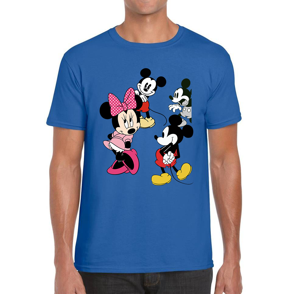 Disney Mickey & Minnie Mouse Disneyland Cartoon Characters Disney World Walt Disney Mens Tee Top