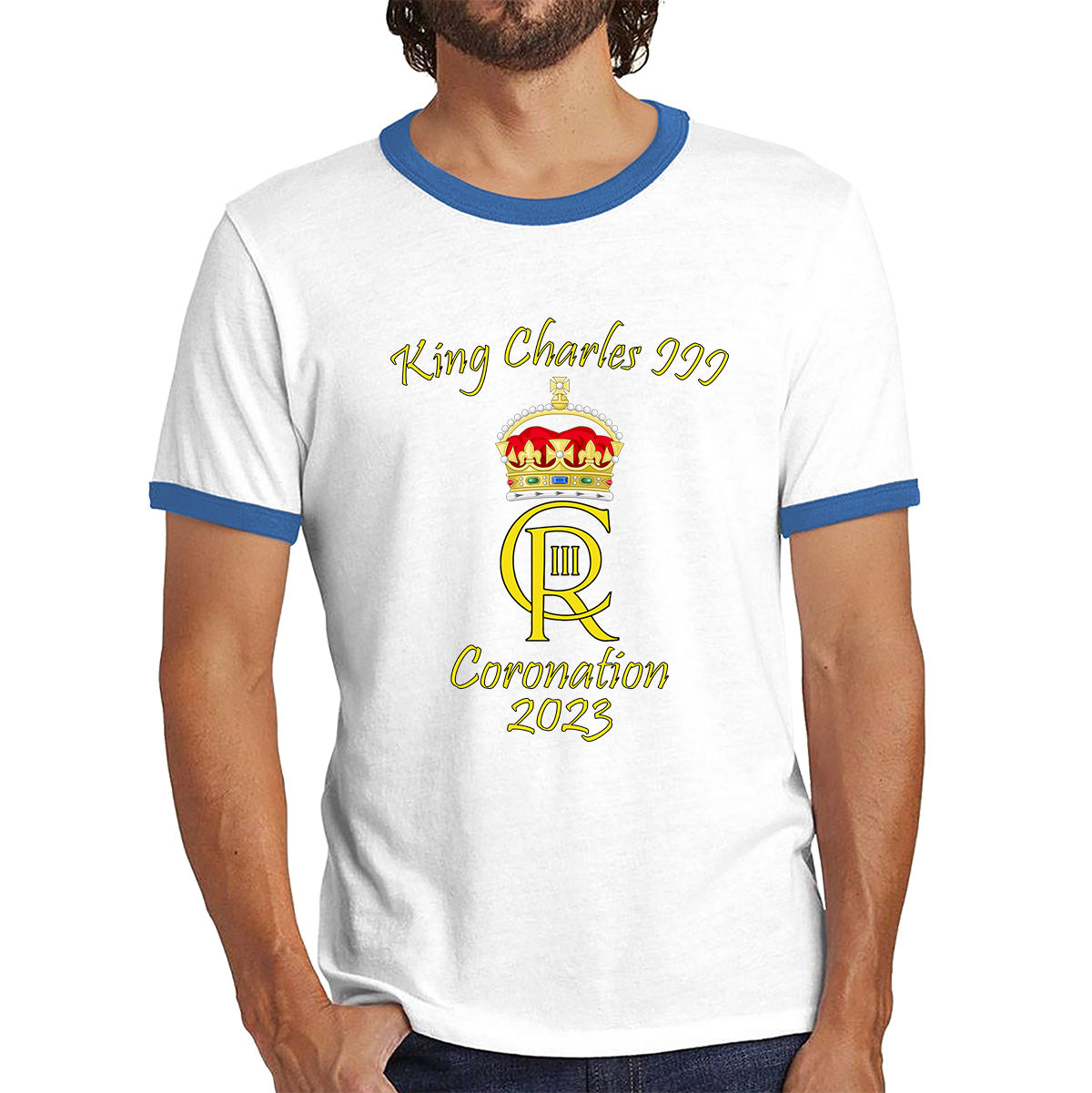 King Charles III Coronation 2023 Royal Crown Royal Cypher God Save The King Union Jack Ringer T Shirt