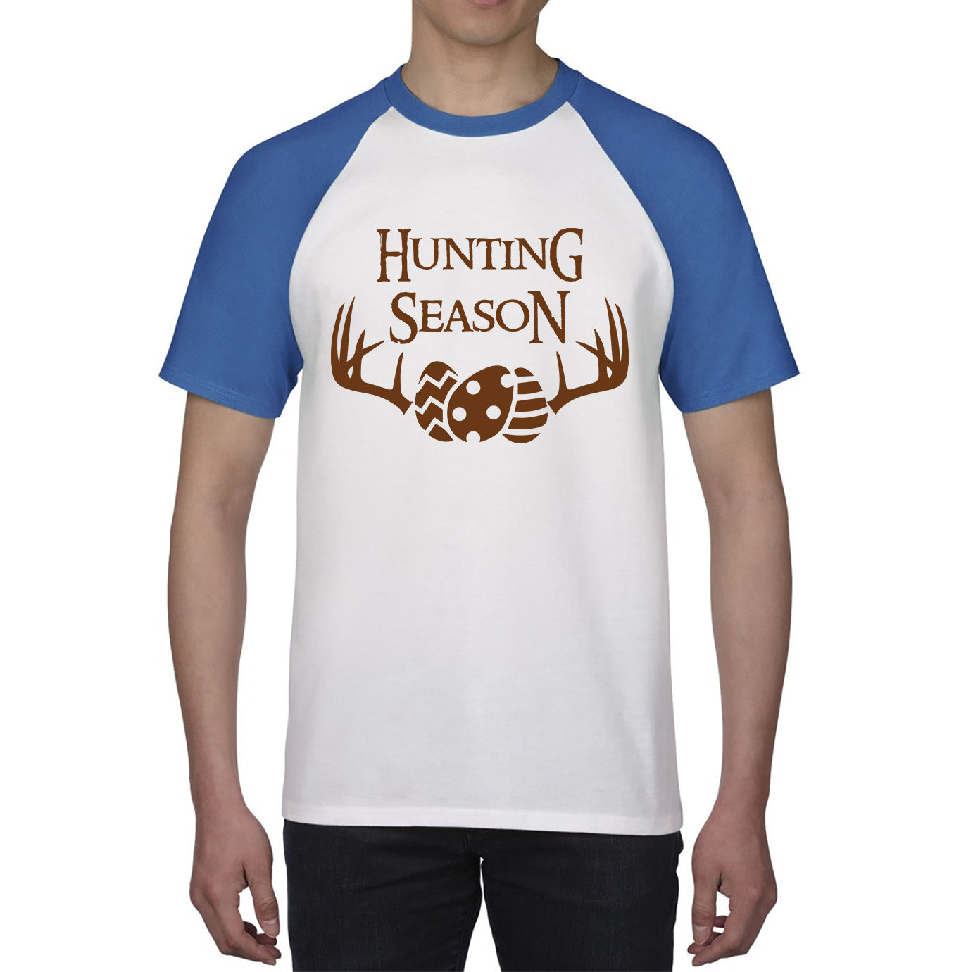 Easter Hunting Season Funny Easter Gift Rabbit Eggs Cute Bunny Deer Hunt Happy Easter Sunday Baseball T Shirt