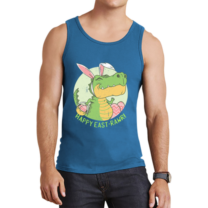 Happy Eastrawr Easter Bunny Dinosaur T-Rex RAWR Easter Egg Rabbit Funny Easter Day Tank Top