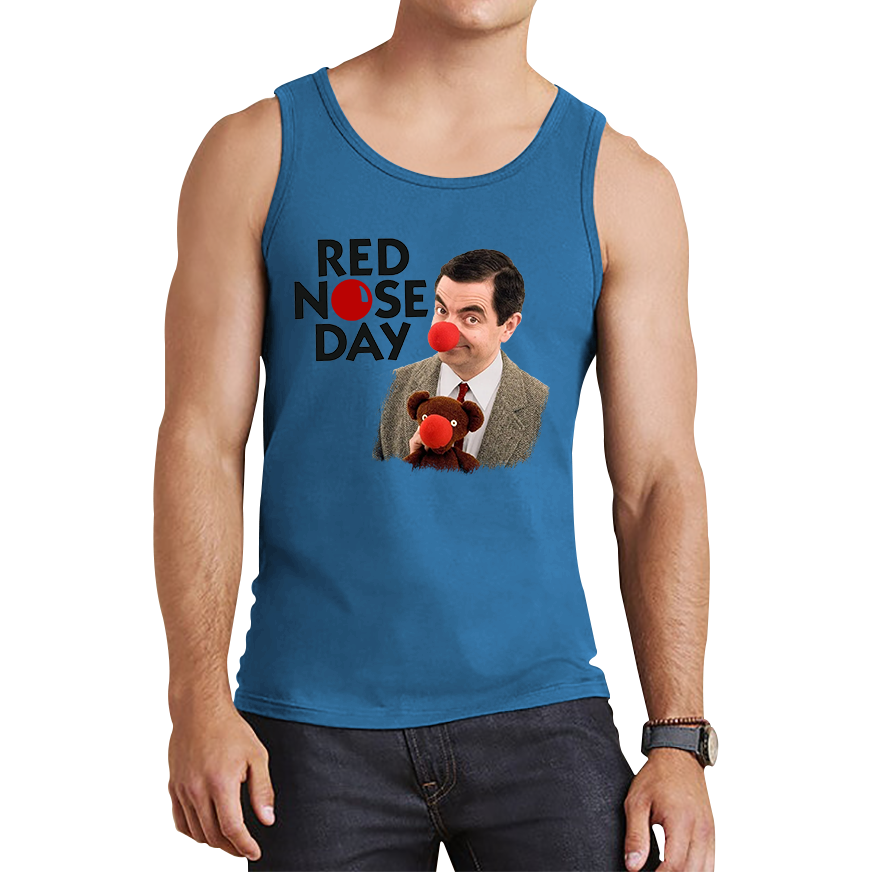 Red Nose Day Funny Mr Bean Tank Top