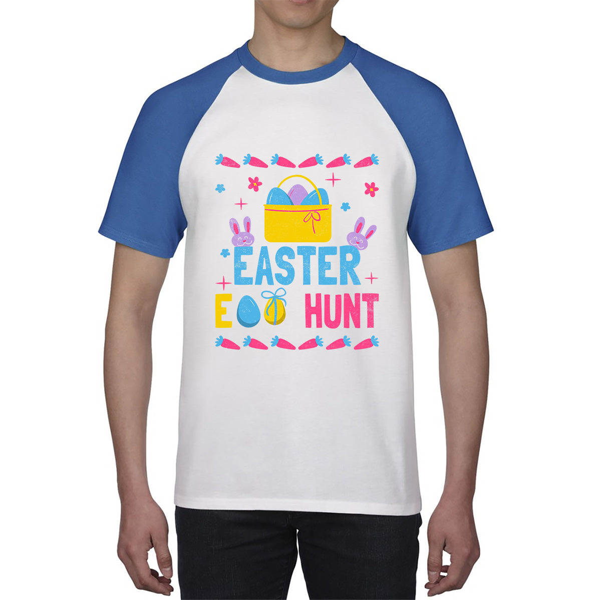 Easter Egg Hunt Hunting Squad Religious Christian Easter Egg Hunt Season Hunting Crew Egg Bucket Easter Bunny Baseball T Shirt