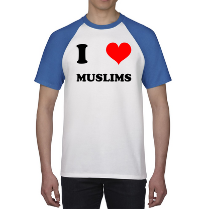 I Love Muslim Spiritual Islamic Religious Muslim Religion Baseball T Shirt