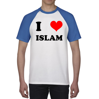 I Love Islam Spiritual Islamic Religious Muslim Religion Baseball T Shirt