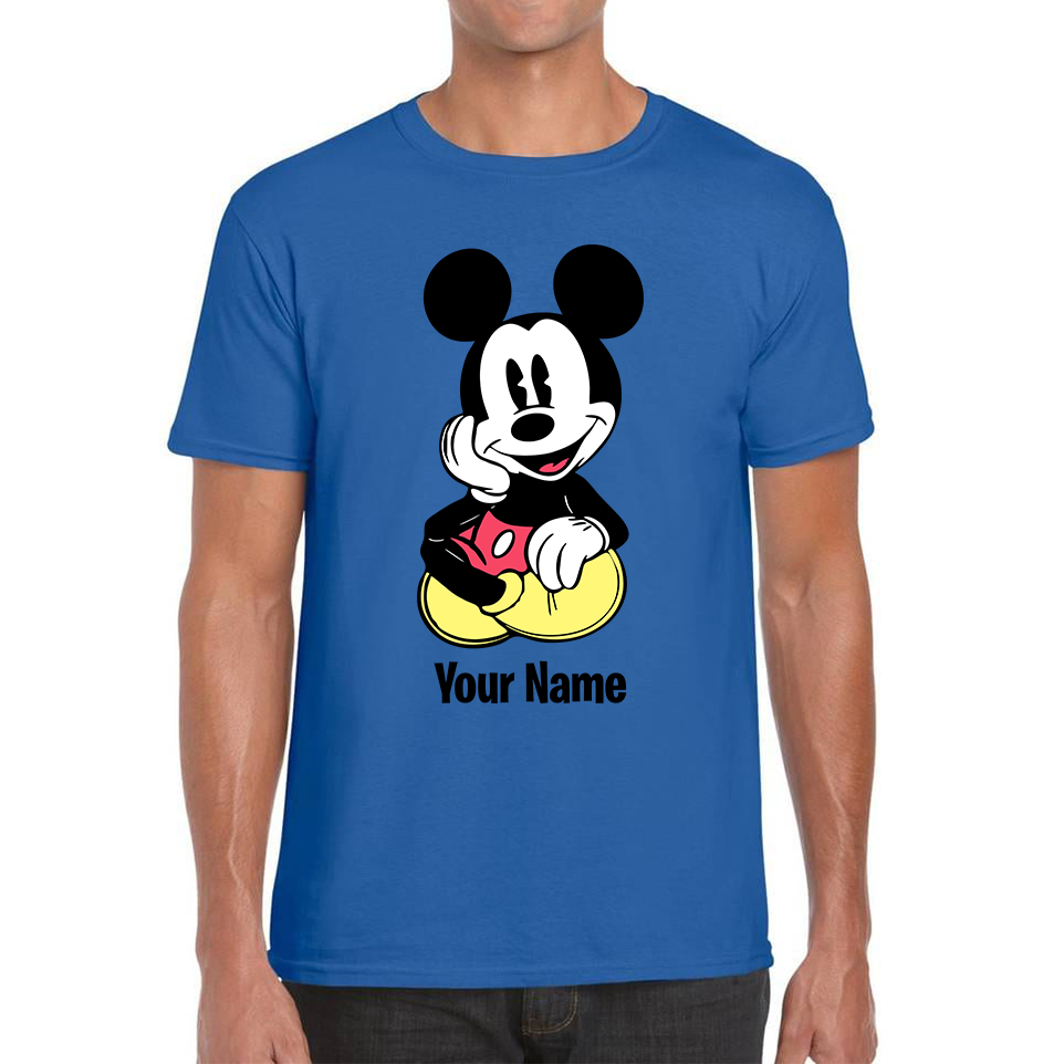 Personalised Disney Mickey Mouse Your Name Cartoon Character Disney World Walt Disney Mens Tee Top