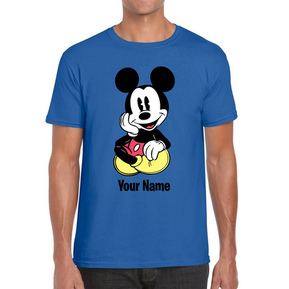 Personalised Disney Mickey Mouse Your Name Cartoon Character Disney World Walt Disney Mens Tee Top