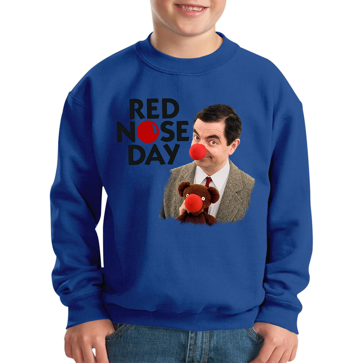 Red Nose Day Funny Mr Bean Sweatshirt