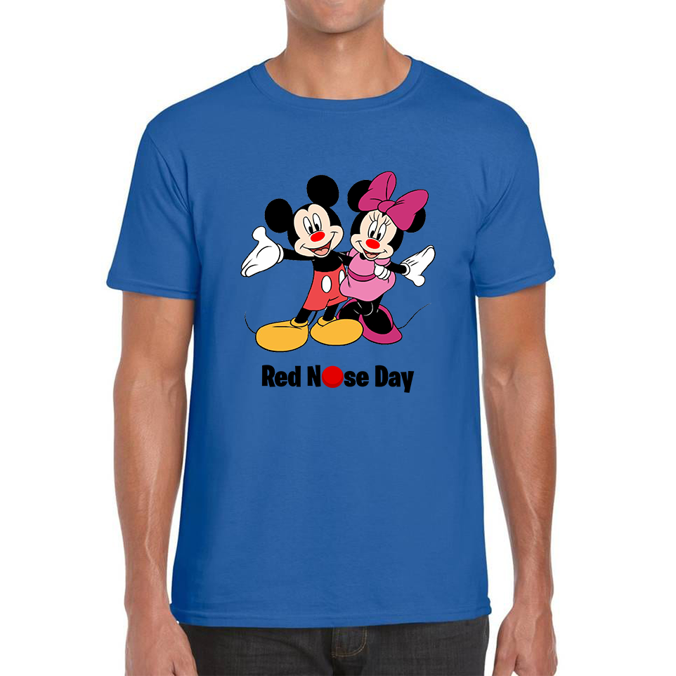 Mickey And Minnie Mouse Red Nose Day T Shirt