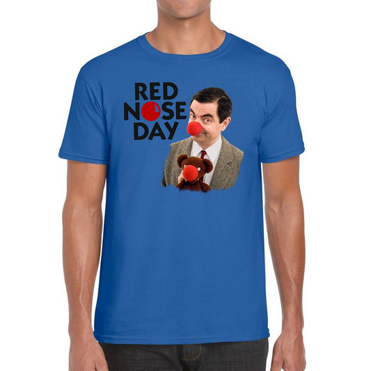 Red Nose Day Funny Mr Bean T Shirt