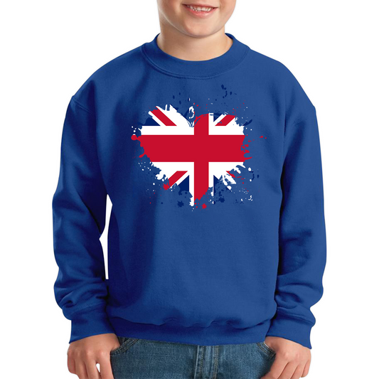 Union Jack Great Britain Heart Flag Jumper