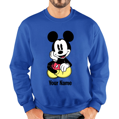 Personalised Disney Mickey Mouse Your Name Cartoon Character Disney World Walt Disney Unisex Sweatshirt