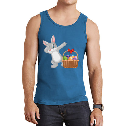 Dabbing Bunny With Eggs Basket Happy Easter Day Cute Rabbit Bunny Easter Day Tank Top