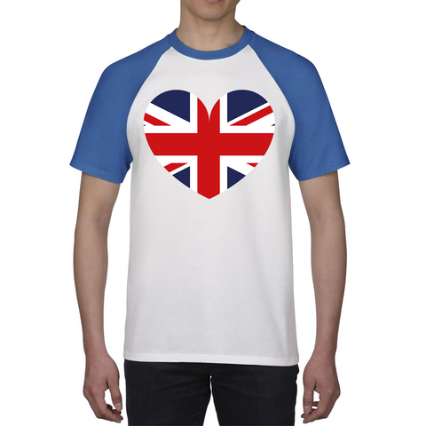 Uk Flag Heart Shape Battle Of Boyne's Queen Platinum Jubilee British Royal Baseball T Shirt