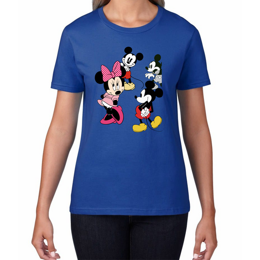 Disney Mickey & Minnie Mouse Disneyland Cartoon Characters Disney World Walt Disney Womens Tee Top