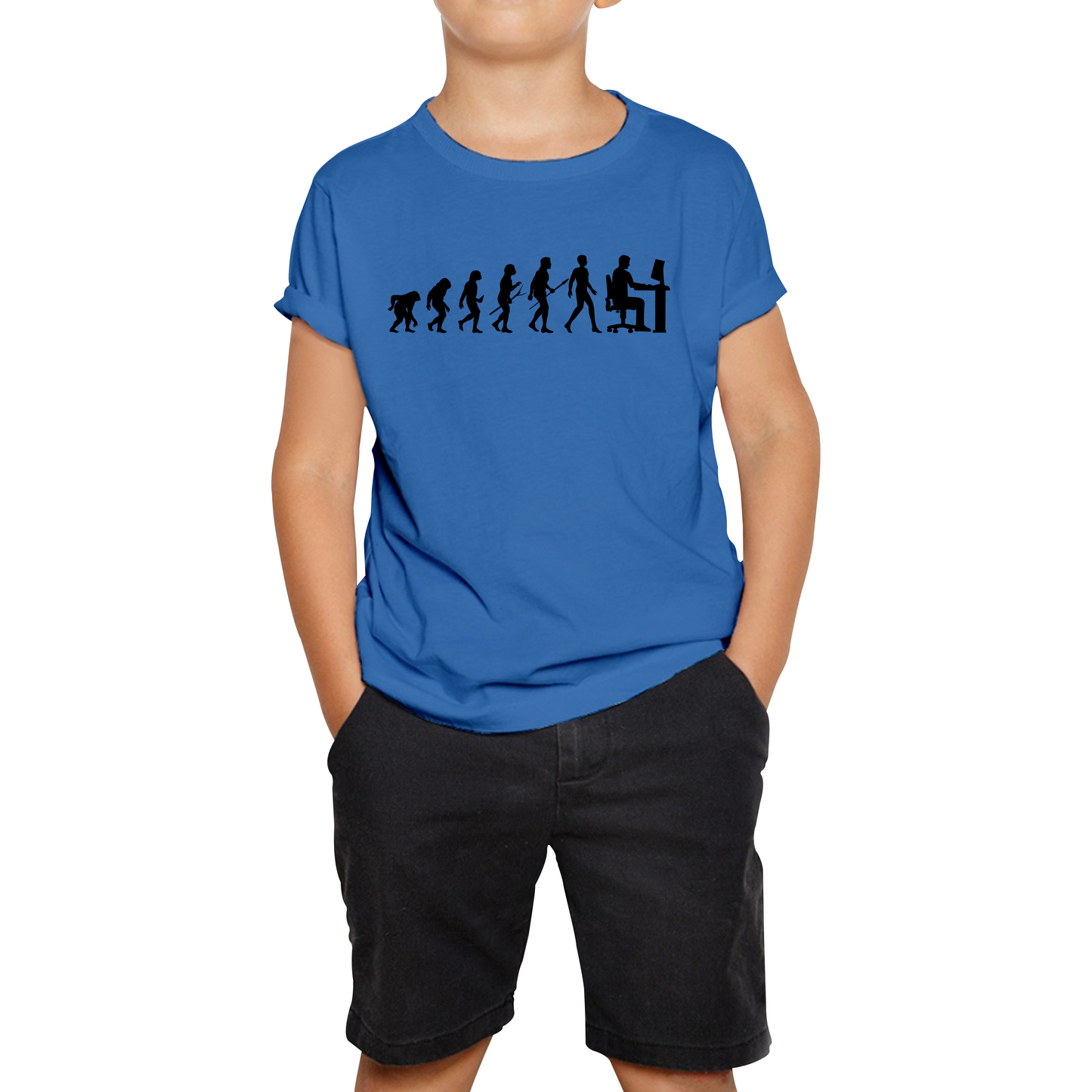 Evolution Of Computer Funny Human Evolution Programmer Coding Kids Tee