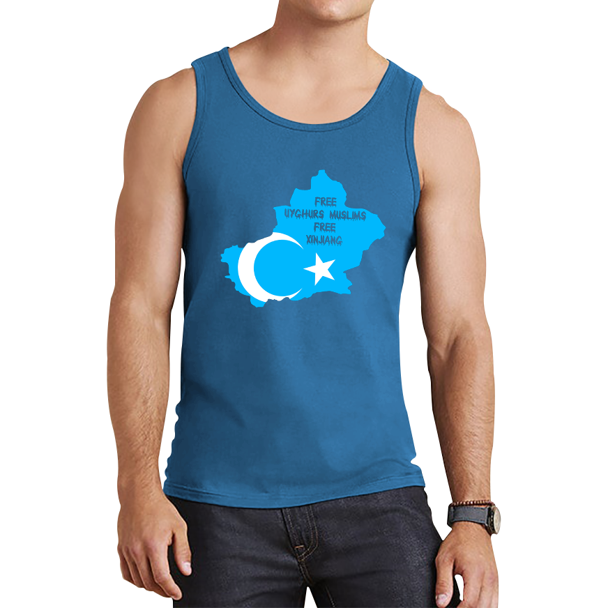 Free Uyghurs Muslims Free Xinjiang Freedom For Uyghurs Turkestan Tank Top