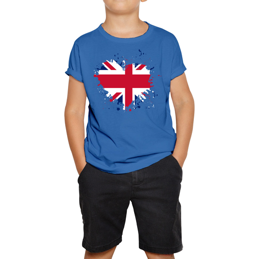 Union Jack Great Britain Heart Flag T Shirt