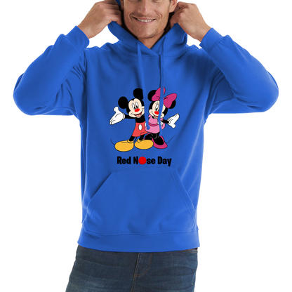 Mickey And Minnie Mouse Red Nose Day Hoodie