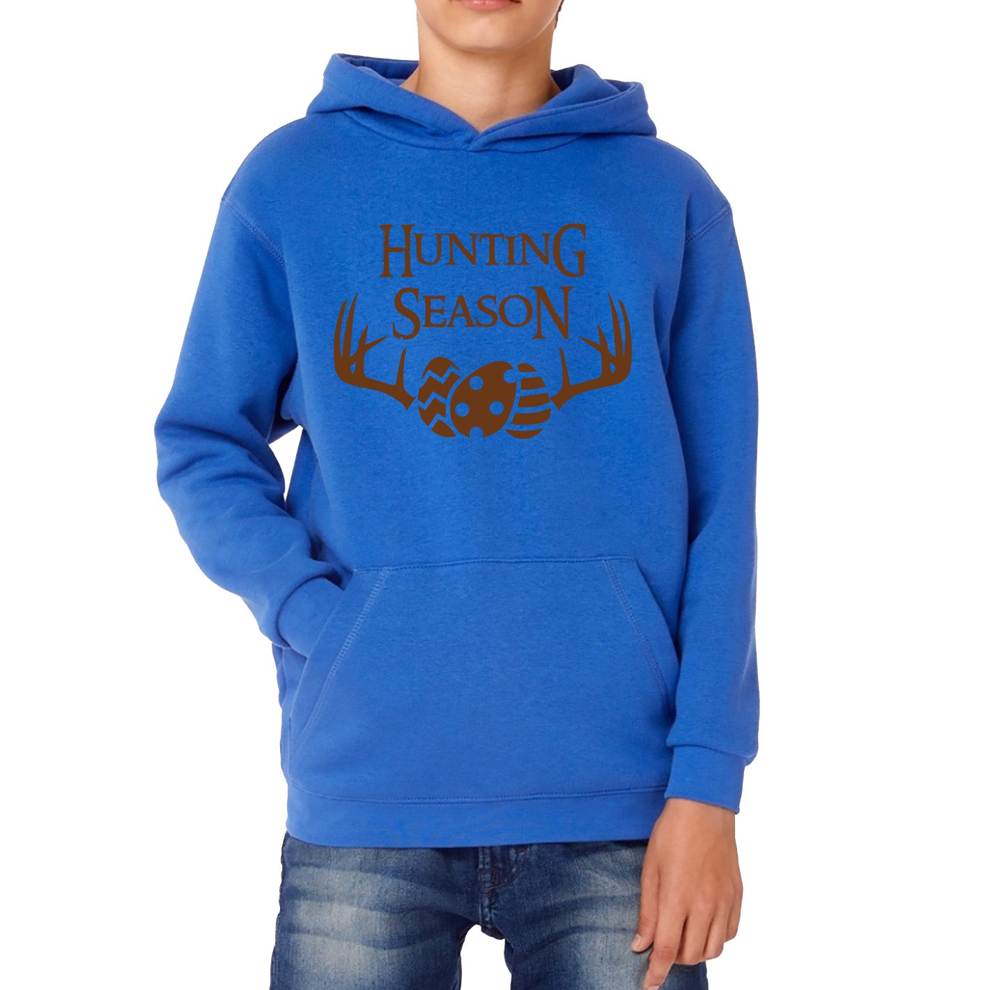 Easter Hunting Season Funny Easter Gift Rabbit Eggs Cute Bunny Deer Hunt Happy Easter Sunday Kids Hoodie