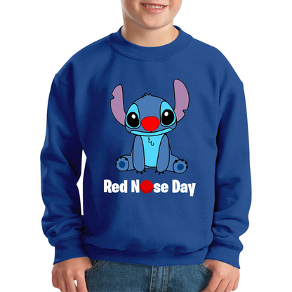 Disney Stitch Red Nose Day Sweatshirt.