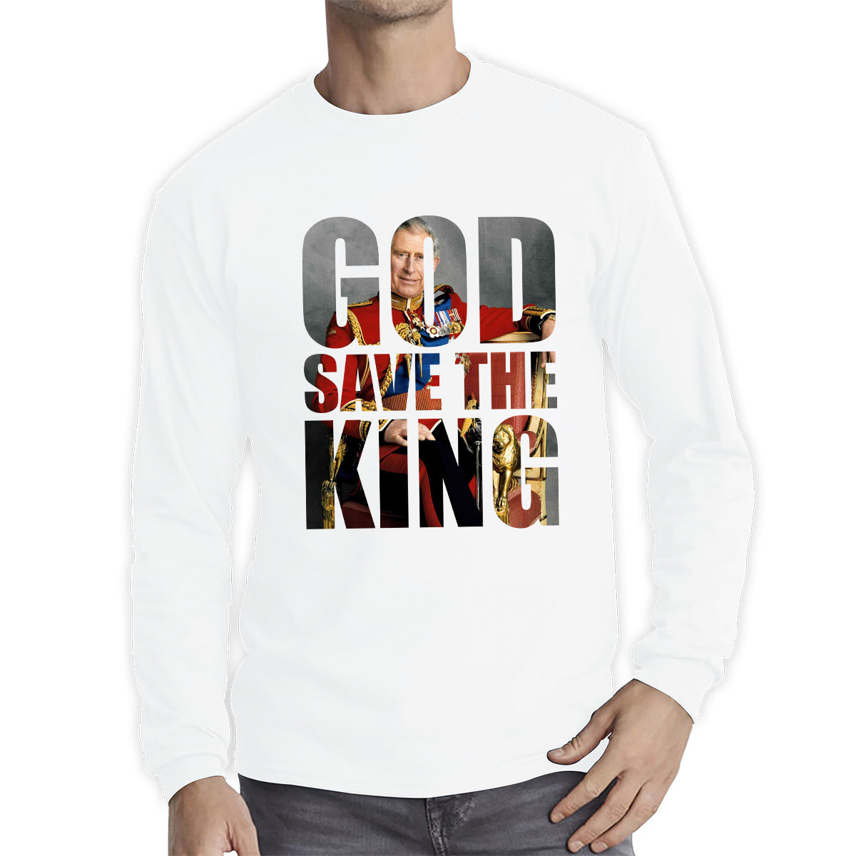 God Save The King Coronation Of King Charles III 2023 Ruling Monarch Of England CR III His Majesty Long Sleeve T Shirt