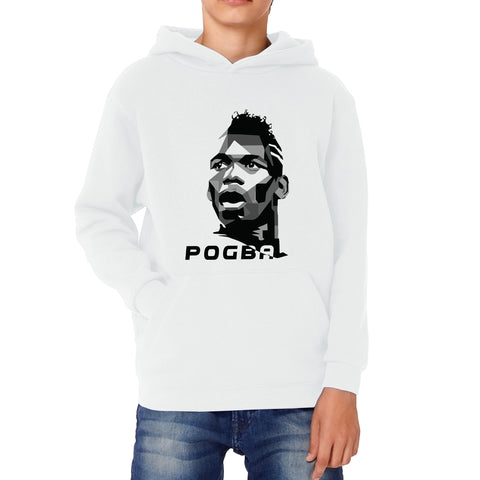 Football Player Retro Style Portrait France National Team Soccer Player French Professional Footballer Sports Champion Kids Hoodie