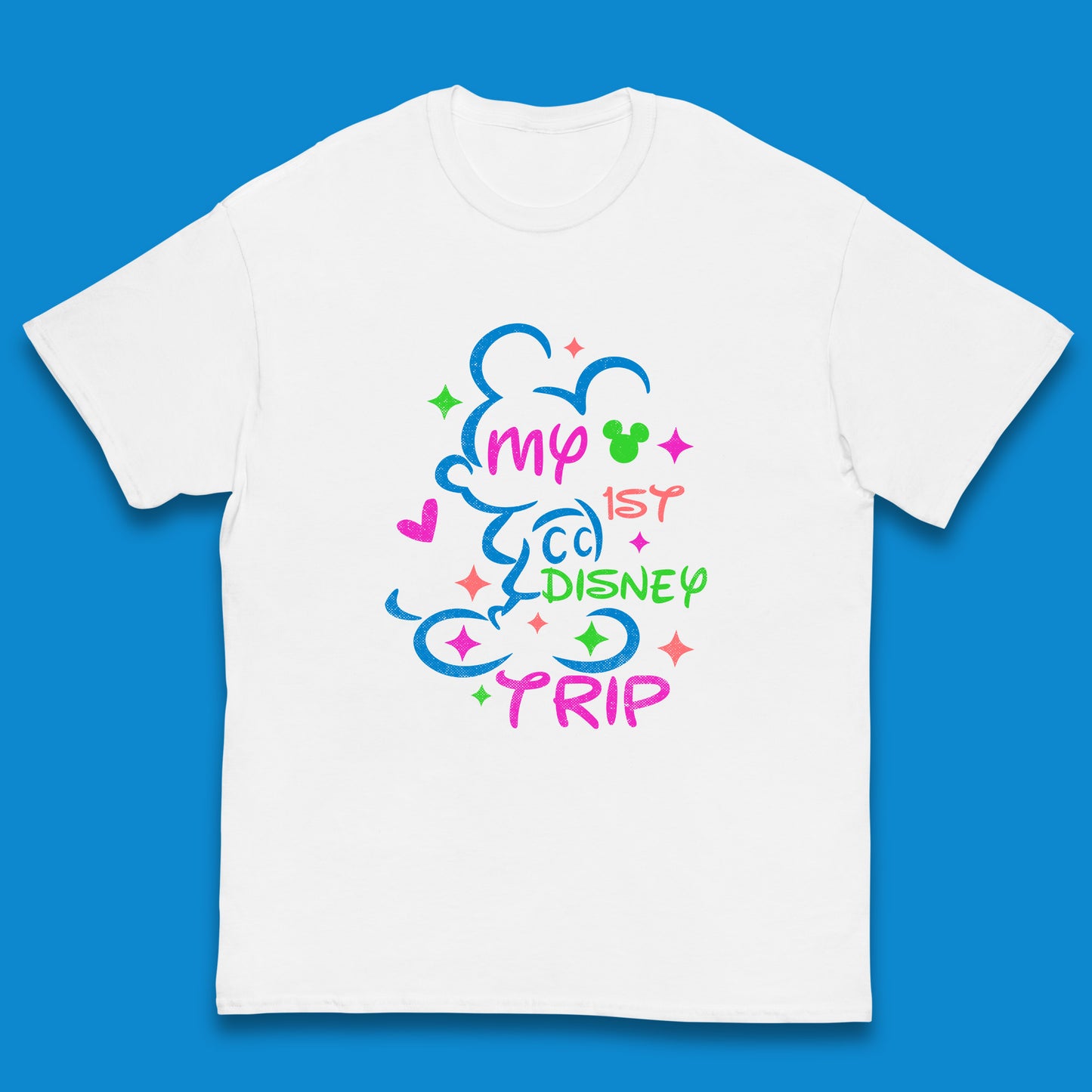 My 1st Disney Trip Disney Mickey Mouse Minnie Mouse Disneyland Trip Vacations Disney World Kids T Shirt