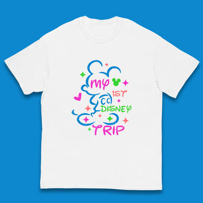 My 1st Disney Trip Disney Mickey Mouse Minnie Mouse Disneyland Trip Vacations Disney World Kids T Shirt