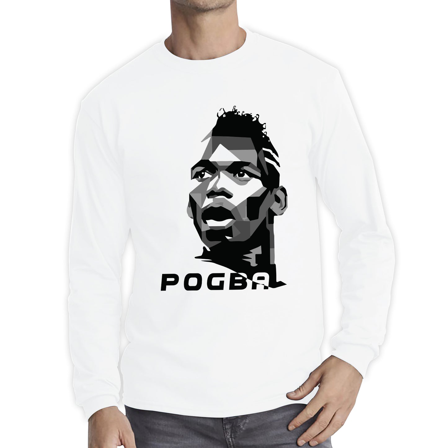 Football Player Retro Style Portrait France National Team Soccer Player French Professional Footballer Sports Champion Long Sleeve T Shirt