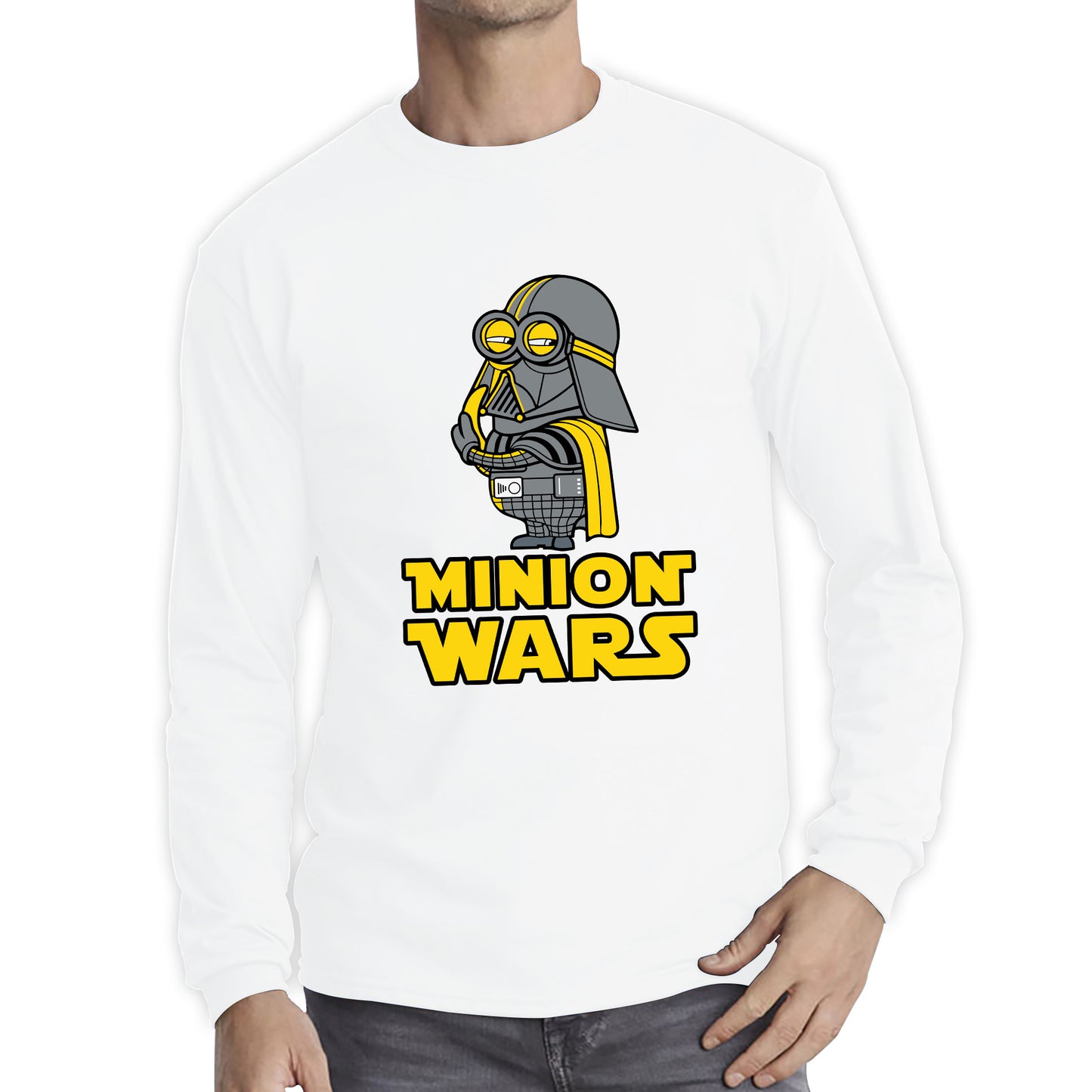 Minion Wars Trooper Cosplay Star Wars Minion Parody The Minions Become Superheroes Disney Star Wars 46th Anniversary Long Sleeve T Shirt