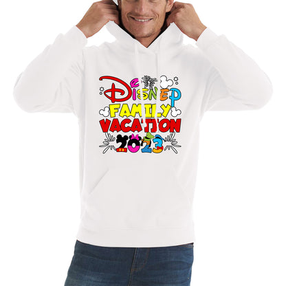 Disney Family Vacation 2023 Mickey Mouse Minnie Mouse Cartoon Disney Castle Disneyland Trip Unisex Hoodie