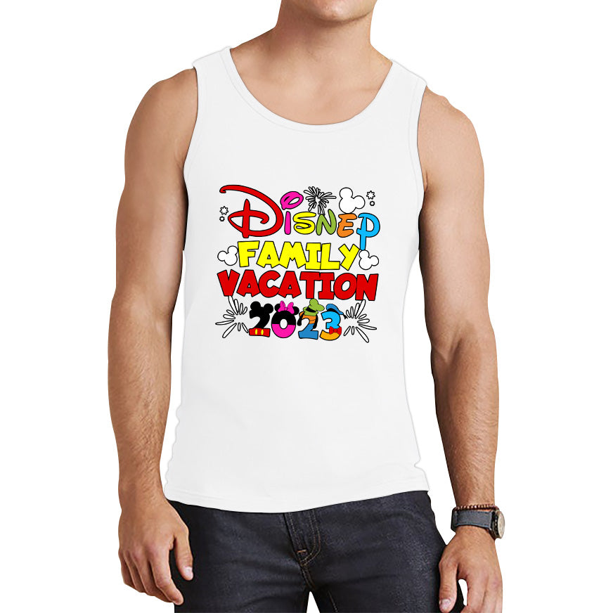 Disney Family Vacation 2023 Mickey Mouse Minnie Mouse Cartoon Disney Castle Disneyland Trip Tank Top