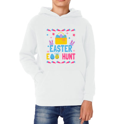 Easter Egg Hunt Hunting Squad Religious Christian Easter Egg Hunt Season Hunting Crew Egg Bucket Easter Bunny Kids Hoodie