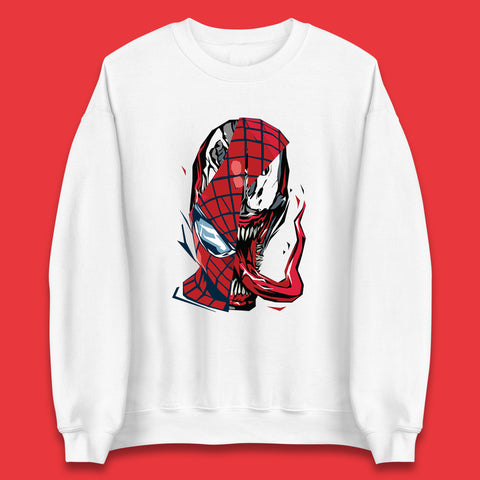 Marvel Spider-Man Maximum Venom Miles Morales Big Face Marvel Avenger Spider-Man & Venom Face Unisex Sweatshirt