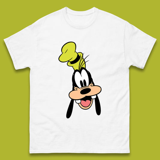 Disney Goofy Head Face Smiling Animated Cartoon Character Disney G.G. "Goofy" Goof Disney Vacation Disney World Trip Mens Tee Top