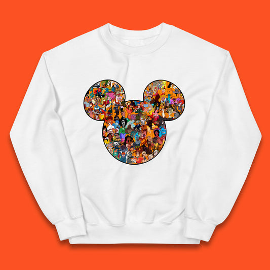 Disney Mickey Mouse Minnie Mouse Head All Disney Characters Together Disney Family Animated Cartoons Movies Characters Disney World Kids Jumper