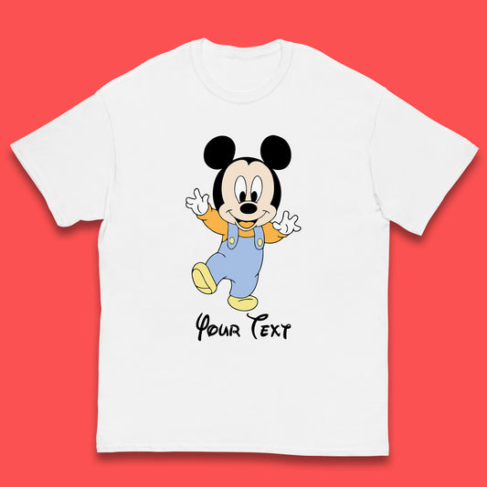 Personalised Disney Baby Mickey Balance Your Custom Text Baby Mickey Mouse Cartoon Character Kids T Shirt