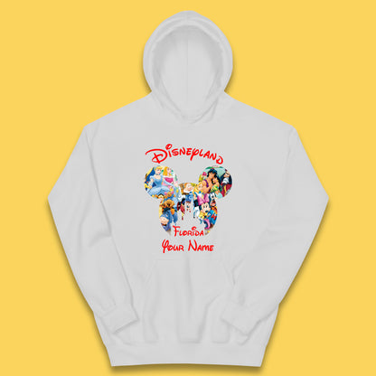 Personalised Disney Land Florida Mickey Minnie Mouse All Disney Characters Cartoons Magical Kingdom Disney Castle Disneyland Vacation Trip Kids Hoodie