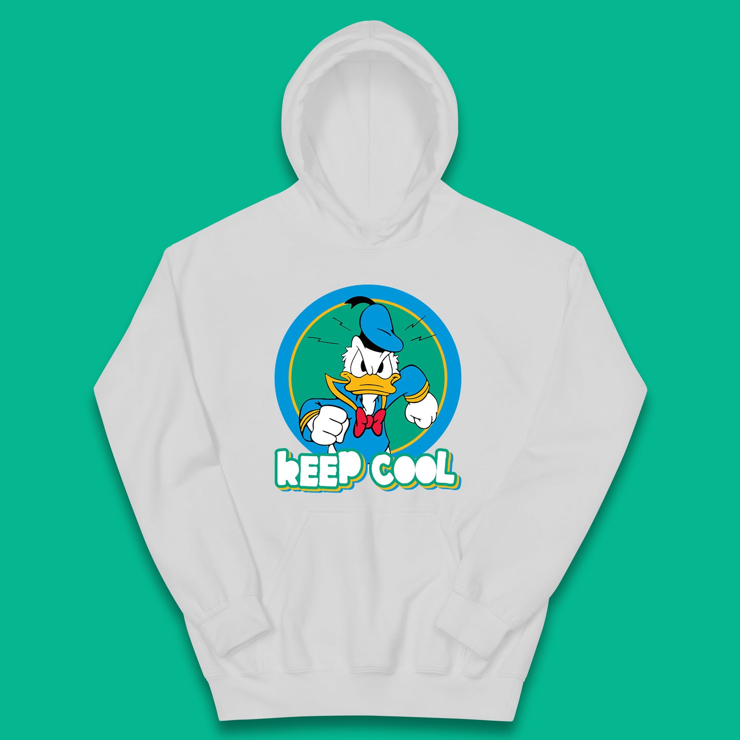 Keep Cool Donald Duck Animated Cartoon Character Angry Duck Disneyland Trip Disney Vacations Kids Hoodie