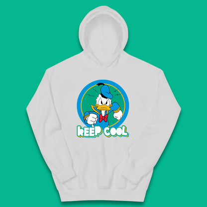 Keep Cool Donald Duck Animated Cartoon Character Angry Duck Disneyland Trip Disney Vacations Kids Hoodie