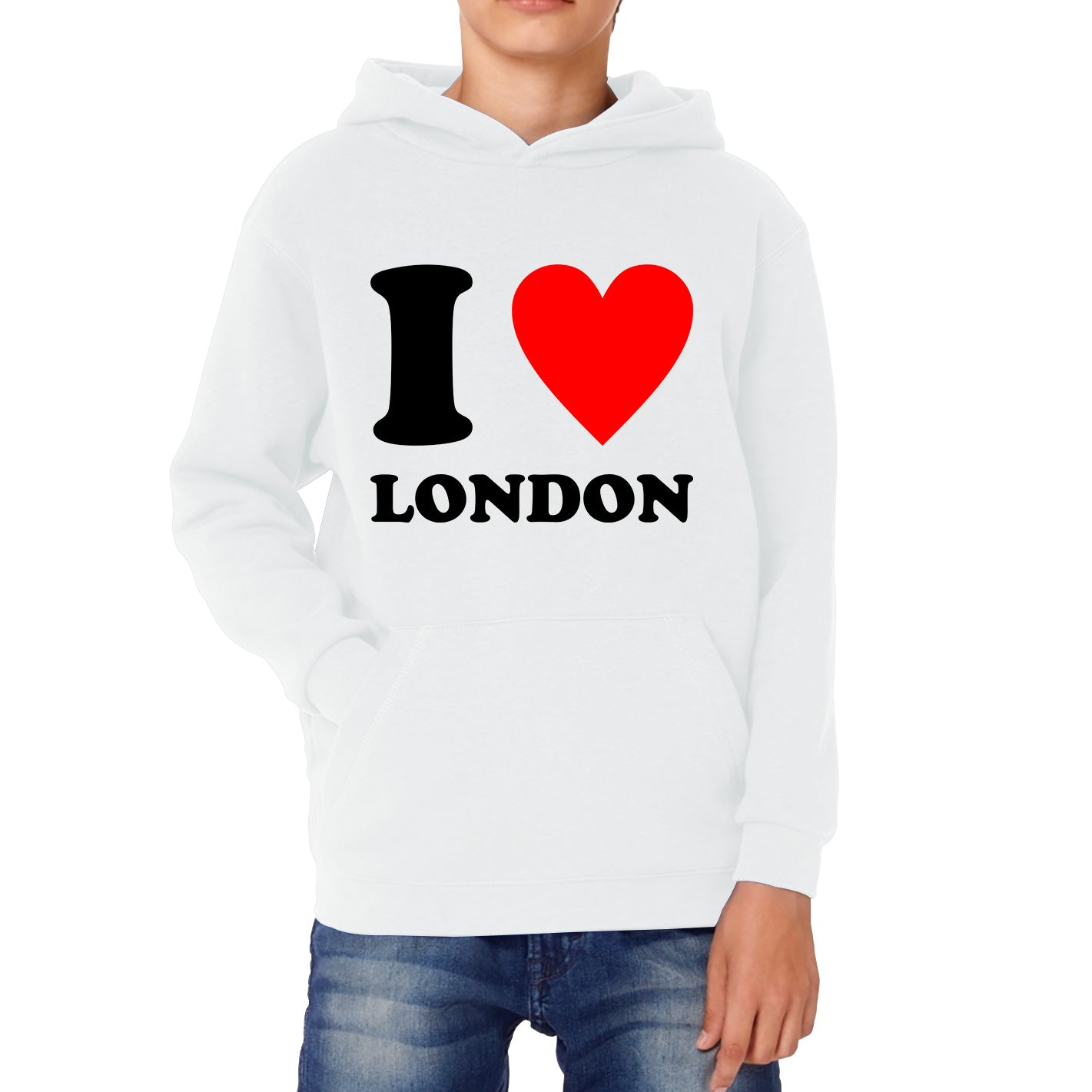 I Love London Capital of England Country Love Souvenir Great Britain Kids Hoodie