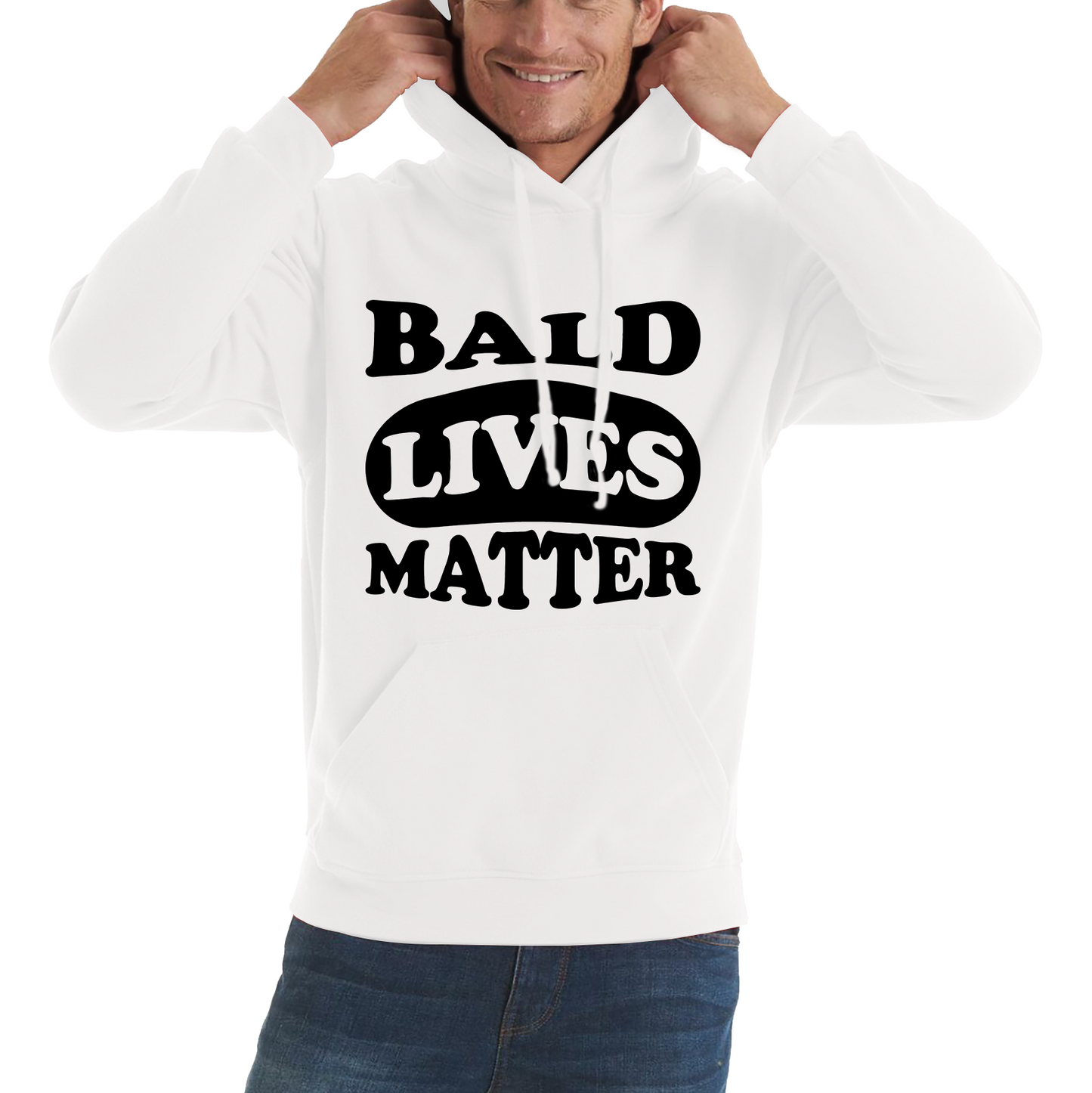 Bald Lives Matter Funny Baldi Joke Novelty Birthday Gift For Father Bald Friend Unisex Hoodie