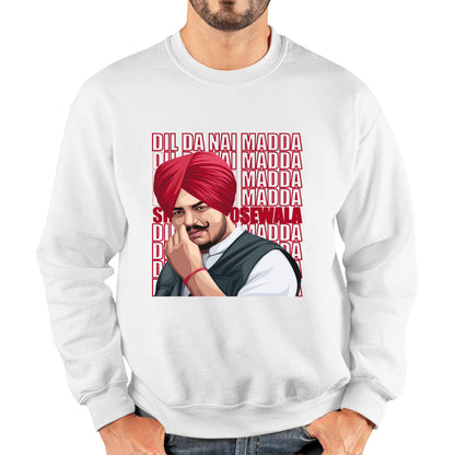 Dil Da Nai Madda Sidhu Moose Wala Legend Punjabi Indian Singer Tribute To Legend Unisex Sweatshirt