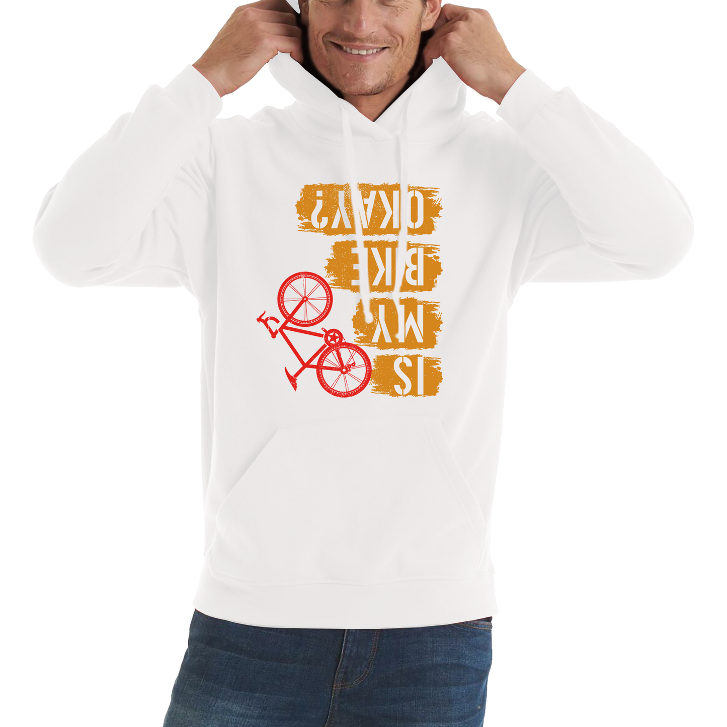 Is My Bike Okay Cycling Cyclist Accidental Biking Joke Funny Sarcastic Unisex Hoodie