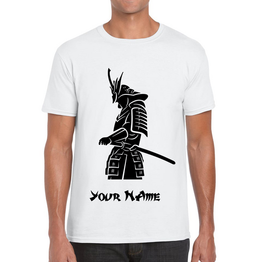 Personalised Samurai Your Name Japanese Retro Samurai Warrior Judo Karate MMA Swords Mens Tee Top